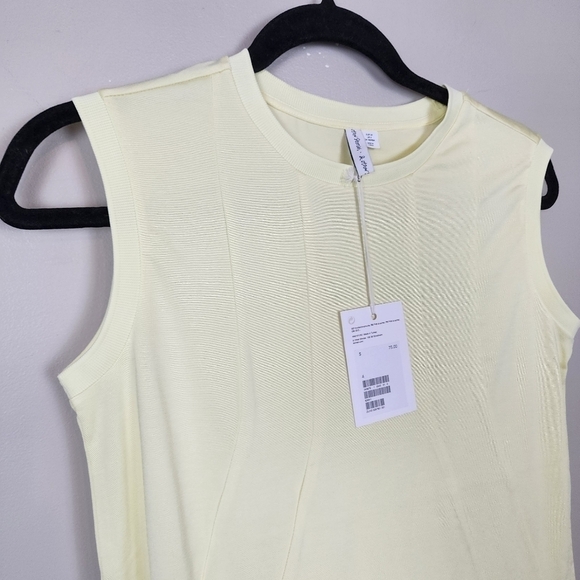 & other stories stretchy yellow mini dress, size 4, nwt - Picture 4 of 6